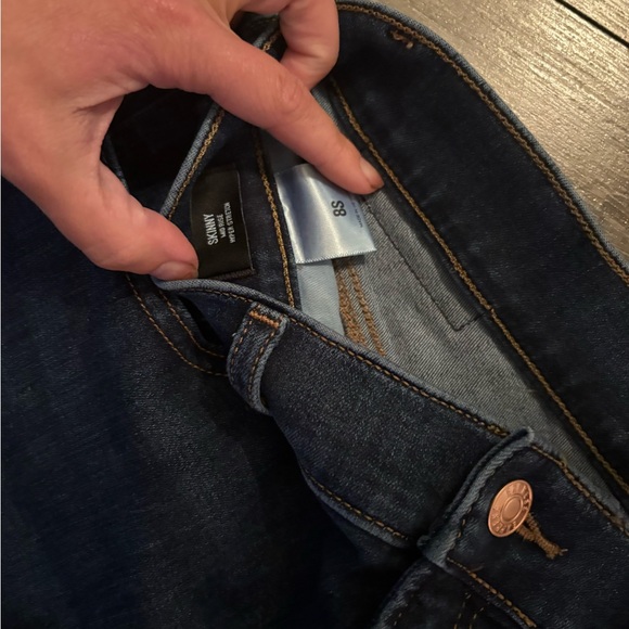 Express Dark Blue Skinny Jeans - Picture 3 of 4